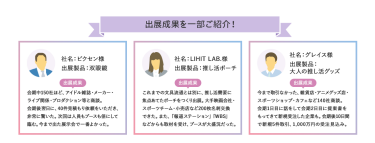 出展成果を一部ご紹介！
