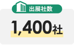 出展社数：1,400社