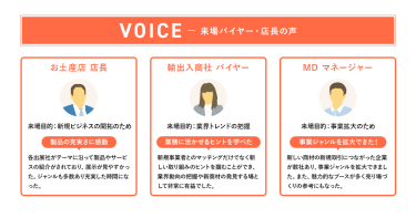 VOICE － 来場バイヤー・店長の声　