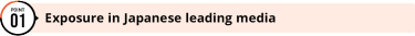 Exposure in Japanese leading media