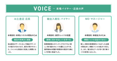 VOICE － 来場バイヤー・店長の声　