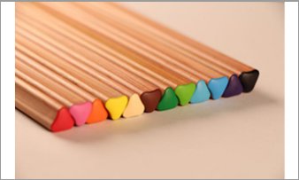 Clover-Shaped Colored Pencils